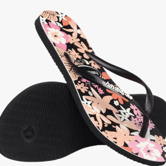 Havaianas Women's Ditsy Bloom Slim Flip Flops - NWT 6 - Picture 3 of 4
